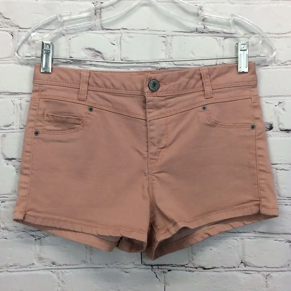 Vanilla Star Shorts Women's Juniors Size 5 Dusty Rose Denim Booty Beachy Stretch